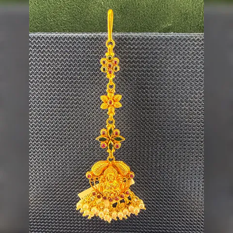 Floral Chain Lakshmi Maang Tikka — Silver 92.5