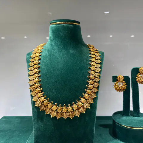 Lakshmi Kasu Haram Set — Silver 92.5